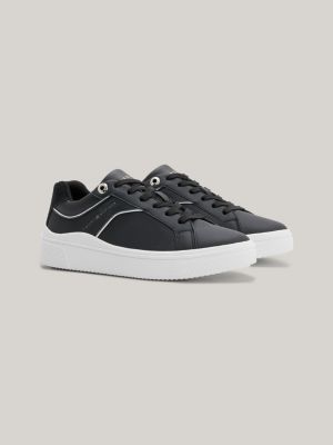 Leather Court Trainers | BLACK | Tommy Hilfiger