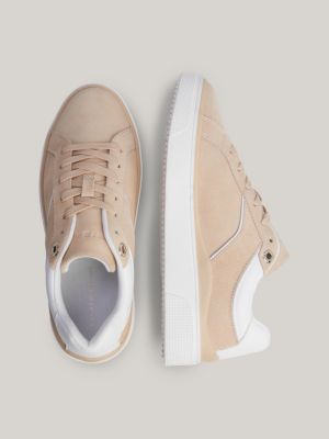 Suede Lace-Up Trainers | PINK | Tommy Hilfiger