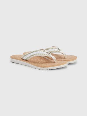 Onderscheppen US dollar Toegangsprijs Teenslipper van kurk met webbing | BEIGE | Tommy Hilfiger