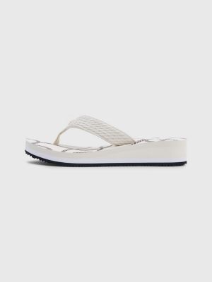 Rope Print Mid Wedge FlipFlops BEIGE Tommy Hilfiger