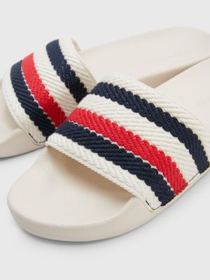 Essential Signature bing Pool Slides BEIGE Tommy Hilfiger