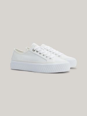 Platform LaceUp Trainers WHITE Tommy Hilfiger