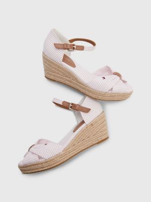 Seersucker High Wedge Espadrille Sandals | PINK Tommy Hilfiger