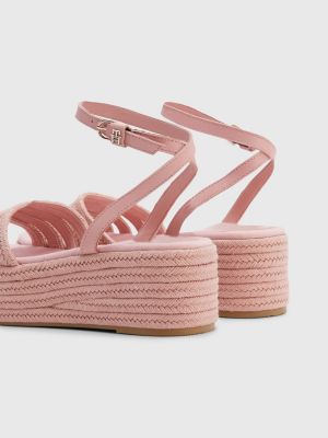 Sandales compens es Essential en jute ROSE Tommy Hilfiger