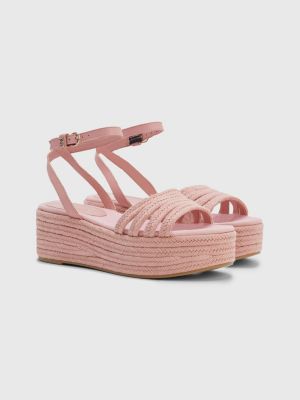 Sandales compens es Essential en jute ROSE Tommy Hilfiger