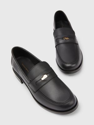 Iconic leren loafer ZWART | Hilfiger