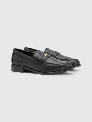 øjenvipper Andragende Snazzy Iconic Leather Loafers | BLACK | Tommy Hilfiger
