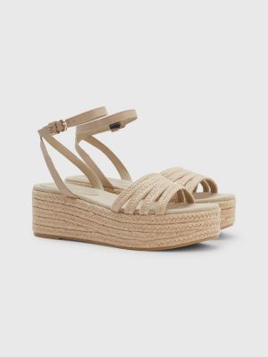 Essential Flatform Wedge Espadrille Sandals KHAKI Tommy Hilfiger