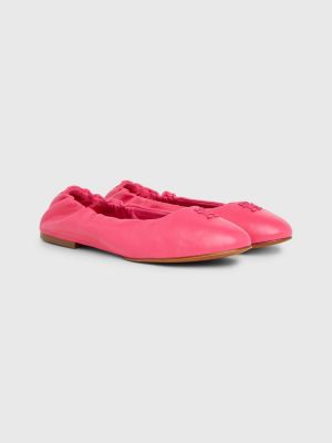 Elevated Leather Ballerinas | PINK | Tommy Hilfiger