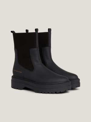 Chunky Cleat Rain Boots | Black | Tommy Hilfiger