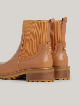 Tommy hilfiger brown ankle outlet boots