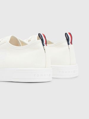 Tommy Hilfiger sneakers in ecopelle con velcro bianco
