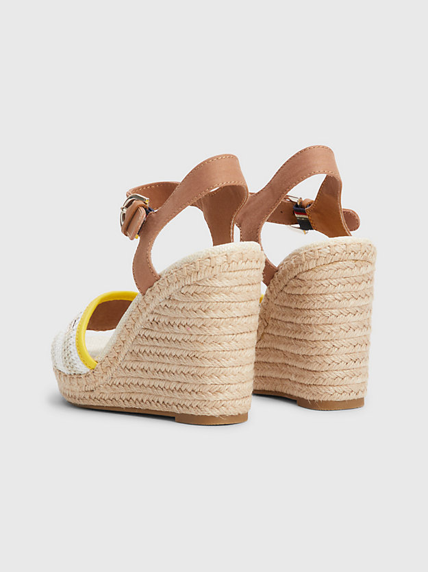 Crochet High Wedge Espadrille Sandals | Khaki | Tommy Hilfiger