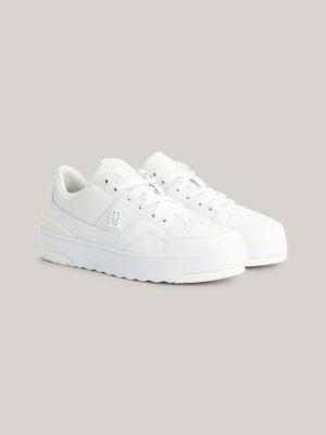TH Monogram Basketball Trainers | WHITE | Tommy Hilfiger