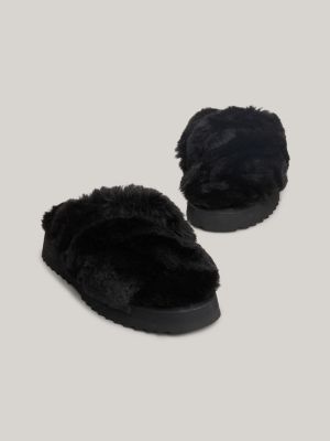 Faux fur store slippers forever 21