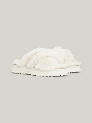 Tommy hilfiger fluffy store sliders