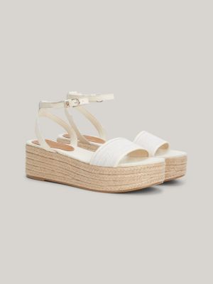 Baskets Tommy Hilfiger Wedge Beige pour Femme