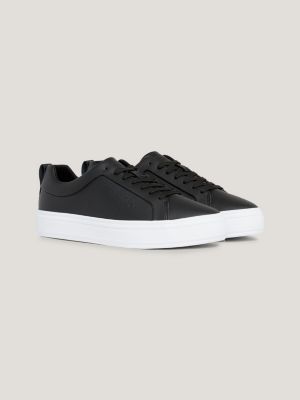 Tommy jeans embossed clearance leather trainers