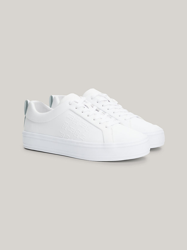 Embossed Monogram Trainers | WHITE | Tommy Hilfiger