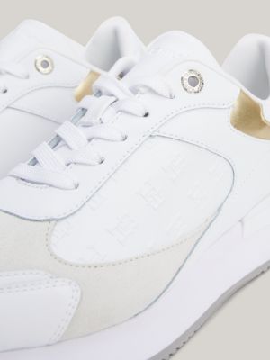 Elevated Embossed Monogram Runner Trainers WHITE Tommy Hilfiger