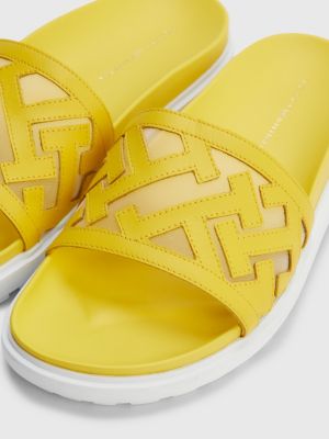 Yellow tommy hot sale hilfiger slides