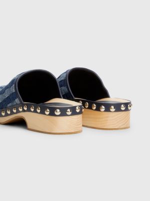 Denim Monogram Clogs | BLUE | Tommy Hilfiger