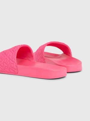 Pink tommy 2024 hilfiger slides