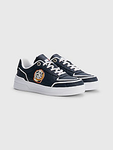 blue disney x tommy crest cupsole trainers for women tommy hilfiger