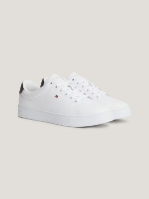 Essential sneaker van leer | WIT | Tommy Hilfiger