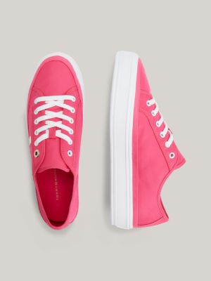 Essential Flag Canvas Trainers Pink Tommy Hilfiger