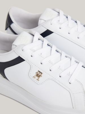 Tommy hilfiger best sale ladies white trainers