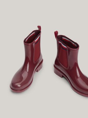 Bottes de pluie embl matiques crant es Rouge Tommy Hilfiger