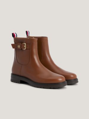 Tommy hilfiger boots clearance cognac