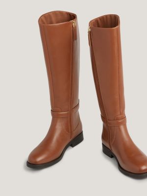 Tommy hilfiger brown clearance boots