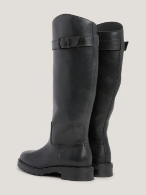 Knee length hot sale biker boots