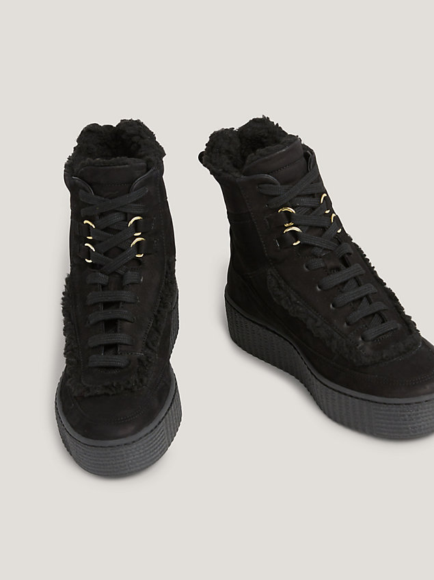 black skórzane buty essential dla kobiety - tommy hilfiger