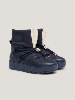 Essential Warm Lined Cleat Snow Boots Blue Tommy Hilfiger