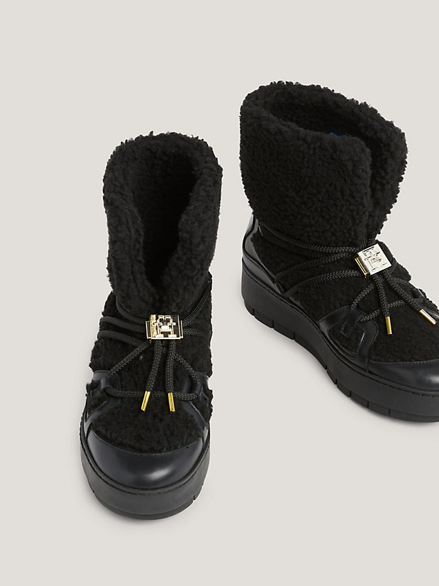 black teddy cleat signature tape snow boots for women tommy hilfiger