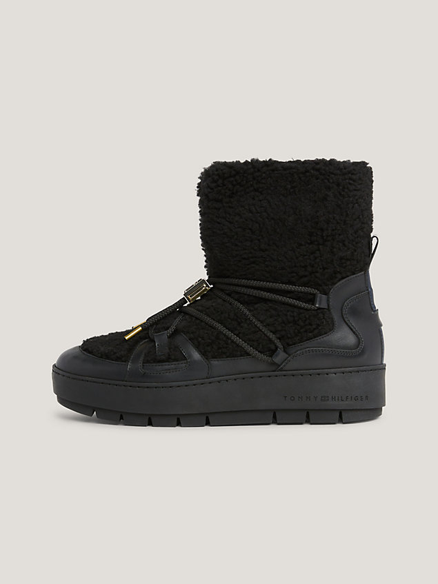 black teddy cleat signature tape snow boots for women tommy hilfiger