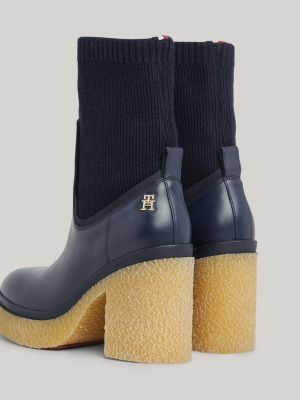 Tommy hilfiger flag on sale heeled sock boots