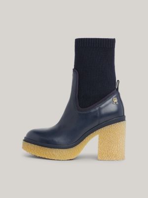 Tommy hilfiger heeled hot sale sock boots