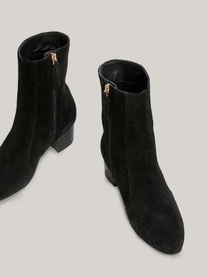 Low black best sale suede boots