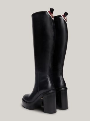 Tommy hilfiger th hot sale buckle high boot stretch