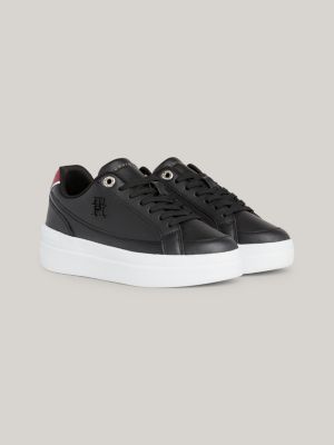 Tommy hilfiger womens hot sale black trainers