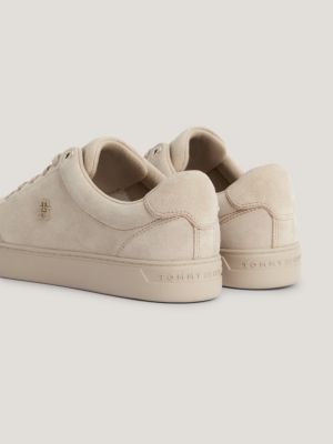 Essential Suede Trainers Beige Tommy Hilfiger