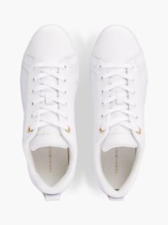 Leather Cupsole Court Trainers — White 3