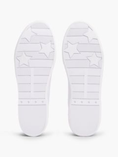 Leather Cupsole Court Trainers — White 5