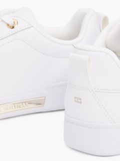 Leather Cupsole Court Trainers — White 6