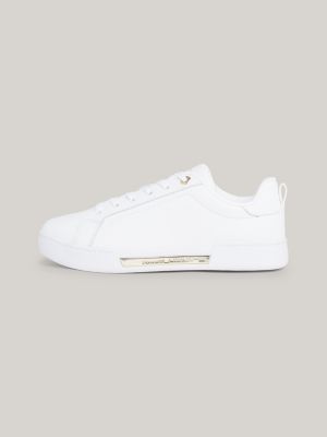 Leather Cupsole Court Trainers | White | Tommy Hilfiger