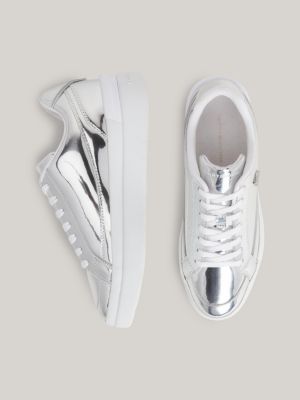 Tommy hilfiger metallic retro on sale trainers